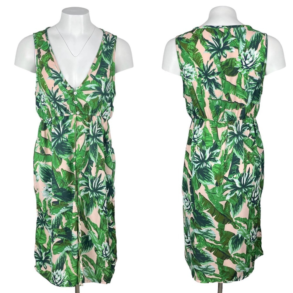 GUESS Palin Maxi Top Sz Medium Pink Floss Multi